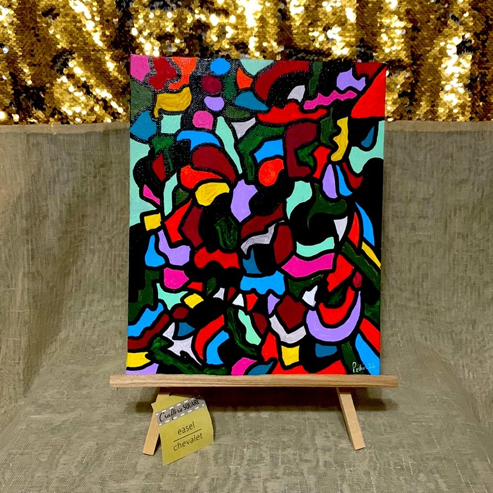 Original Abstract Miniature Painting - Picture 1 of 3